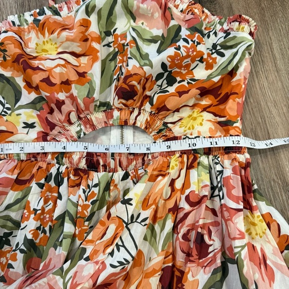 Petal & Pup Madeira Floral Maxi Dress Sz S Feminine Halter Pockets Boho Coquette - Picture 10 of 12